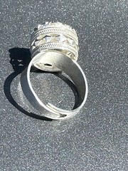 Rock Crystal 830s silver Ring Norway Norwegian Vintage Estate 1665
