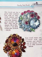 RARE Vintage Verified JULIANA D&E Ice Blue Rivoli Stone Brooch & Earring Set