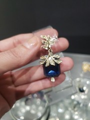 Clip on Screw back Earrings & Brooch pin Crystal faux pearl vtg ALL SIGNED “BSK”
