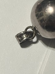 Sterling Silver 925 Round Ball Pendant Mexico Harmony Chime Bell Charm 10g