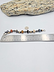 Vintage Sterling Lampwork Bracelet Jungle Africa Zebra 925 Estate