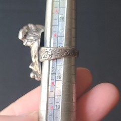 VTG MCM Sterling Silver Brutalist Modernist Abstract Embrace Statement Ring Sz 7