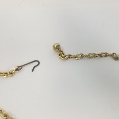 Vintage Prong Set Orange & Lemon Rhinestone Necklace 16.5″ Gold-Tone Icey Choke