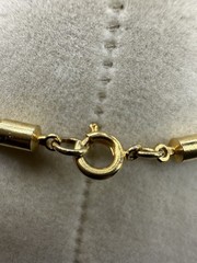 Vintage Odd Fellows Necklace Modernist Pendant Gold Tone Snake Chain Rare 20”