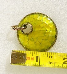 VINTAGE 1960’s MONET PENDANT Green