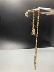 Rhinestone Necklace Crystal Waterfall VTG Beaded Statement 1960s 15.5in Stunning