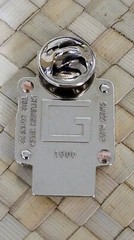 Vtg 1990s GUCCI Lapel Pin Brooch Stainless Steel ~ 3600 Watch Logo NEW OLD STOCK