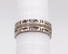 Vintage J. D. Schlang Sterling Silver Geometric Band Ring Size 5.5