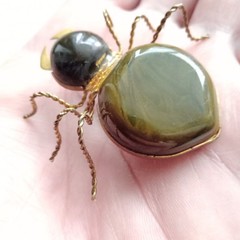 Vintage Spider Brooch Amber Color Resin. Made in the USSR