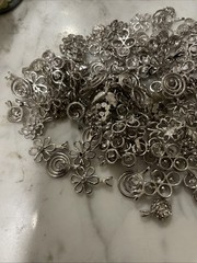 110+ Vintage Silver Plate Assorted Charm Settings