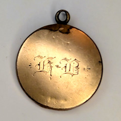 Antique Victorian Gold Filled Oval Photo Locket c1880s w Original Portrait