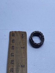 Tiffany & Co. Sterling Silver 925 Somerset Mesh Wide Band Ring Size 4.5 COA