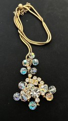 Vintage Juliana Crystal Waterfall Bib Necklace – D&E Verified, Aurora Borealis