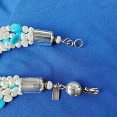 Original NATIVE American Artie YELLOWHORSE Turquoise STERLING SILVER Necklaces