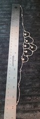 TAXCO MEXICO STERLING SILVER 925 BIB REPOUSSE SPHERE BALL NECKLACE 15G VTG 14″
