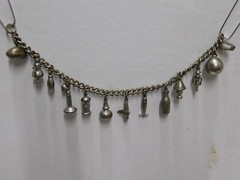 S1 Vintage Retro Silver Tone Chain Link (12) Charm Bracelet Sports