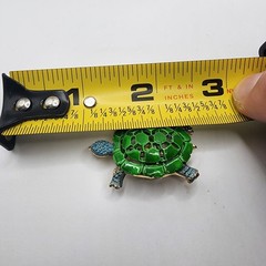 Vintage Brooch Set Turtle & Fly Bee Bug Pins Enamel Animal Rhinestone Gold Toned