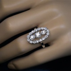 2.50 CT CZ Authentic Victorian Style Engagement Ring Silver Plated Elegant Ring