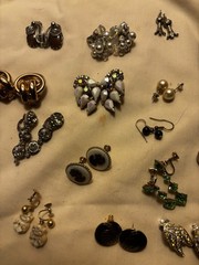 63 Pair Of Vintage Earrings. For A Complete List Contact Me