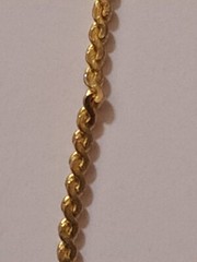 Amethyst Pendent Necklace 18g 25.25mm X 35.35mm & 18″ Gold Tone Rope Chain