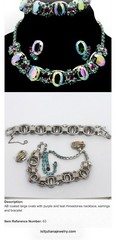 Juliana D&E Verified Sapphire & Baby Blue Rhinestone 5-Link Necklace Ref # 63