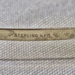 Vtg Sterling Silver H.F.B Bangle 15.97g Fine Jewelry 7″ Etched Floral Design