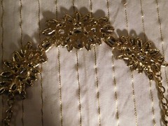 Vintage Very Colorful Glass/Rhine Chocker w/Adjustable Length Necklace ~ 21 inch