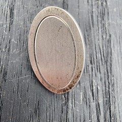 Vintage Stuckey Speer 925 Sterling Silver Oval Tie Clip Blank Mid Century Bar