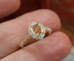 Vintage 10K Diamond Semi Mount Ring Setting sz 7.2