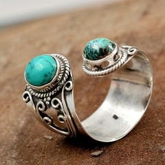 Vintage Boho Style Synthetic Faux Gemstone Ring with Zinc Alloy, Single Ring,
