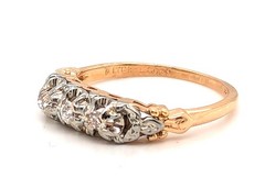 Deco Diamond Anniversary Wedding Band Ring .20ct 14K 18K Mitchell Copp 1920’s