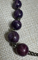 22″ Purple Tourmaline Necklace – 1/2″ Diameter Beads – Beautiful – Varied Shades