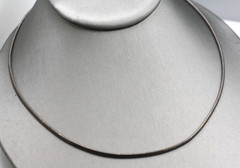 Vintage Sterling Silver Omega Necklace 925 Italy 2.5mm 12 Grams 18″ flat chain