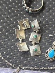 Vintage Sterling Silver Native American Style Jewelry Lot 4 Scrap Or Wear D3