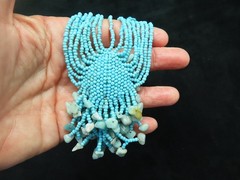 Vintage Contemporary BALI Chunky Multi Strand Teal Necklace