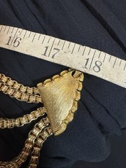 VTG Monet Gold Tone Open Work Flat Link Necklace and Bracelet Set Richly Gilded