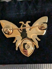 Vintage Swarovski Crystal Bumble Bee Brooch Pin Gold Toned Retired Signed