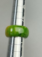 Bakelite Size 6.5 Vintage Green Marbled Chunky Ring