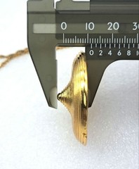 LANVIN PARIS Vintage Gold color Necklace Cone type