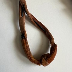 Vintage Handmade Artisan Wood Glass Brass Tribal Mask Beaded Leather Necklace
