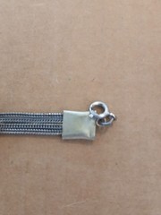Vintage 900 coin Silver And Black Onyx Middle Eastern/Turkish Bracelet 7″