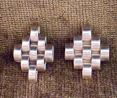 Vintage sterling silver clip-on earrings, Stamped Mexico 925, Silver Lady, Taxco
