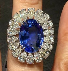 3.80 Ct Natural Sapphire Art Deco Vintage Engagement Ring 925 Sterling Silver