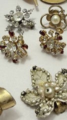 VTG Jewelry Lot MCM Fashion Mixed Brooch Necklace Earrings 1960’s 1970’s 1950’s