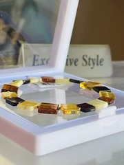 14K Gold Sterling Elastic Stretchy Beads Amber Bracelet Genuine Assorted Colors