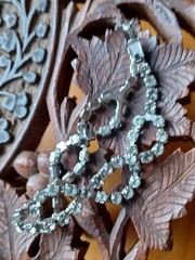 Vintage 1950s/1960s Double Strand Twined Art Deco-style Rhinestone Bracelet