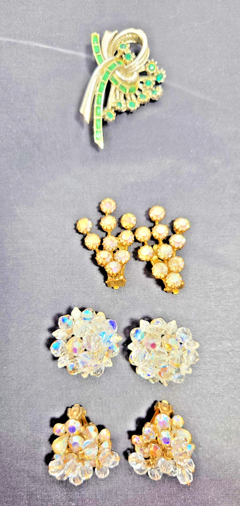 Vintage Rhinstone Mixed Lot 1970’s & 1980s Unsigned Costume Jewelry