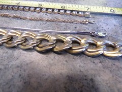 Vintage Lot of 4 Bracelets Gold/Silver/Diamond Tone 7″, 8″