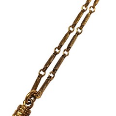 Designer John Wind Maximal Art Hand Door Knocker Geode Gold Tone Necklace