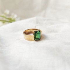 925 silver emerald ring vintage antique Handmade Size 7